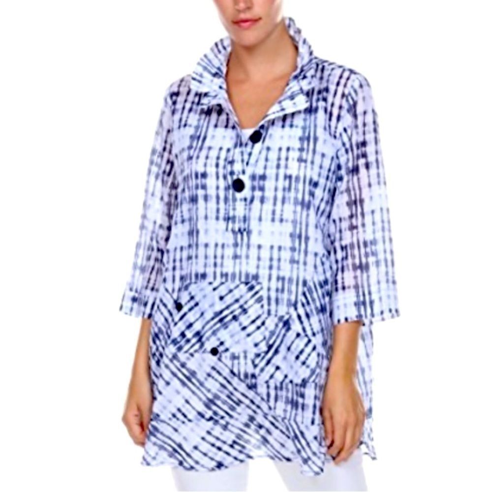 Terra SJ Apparel Convertible Shapeable Collar Tunic